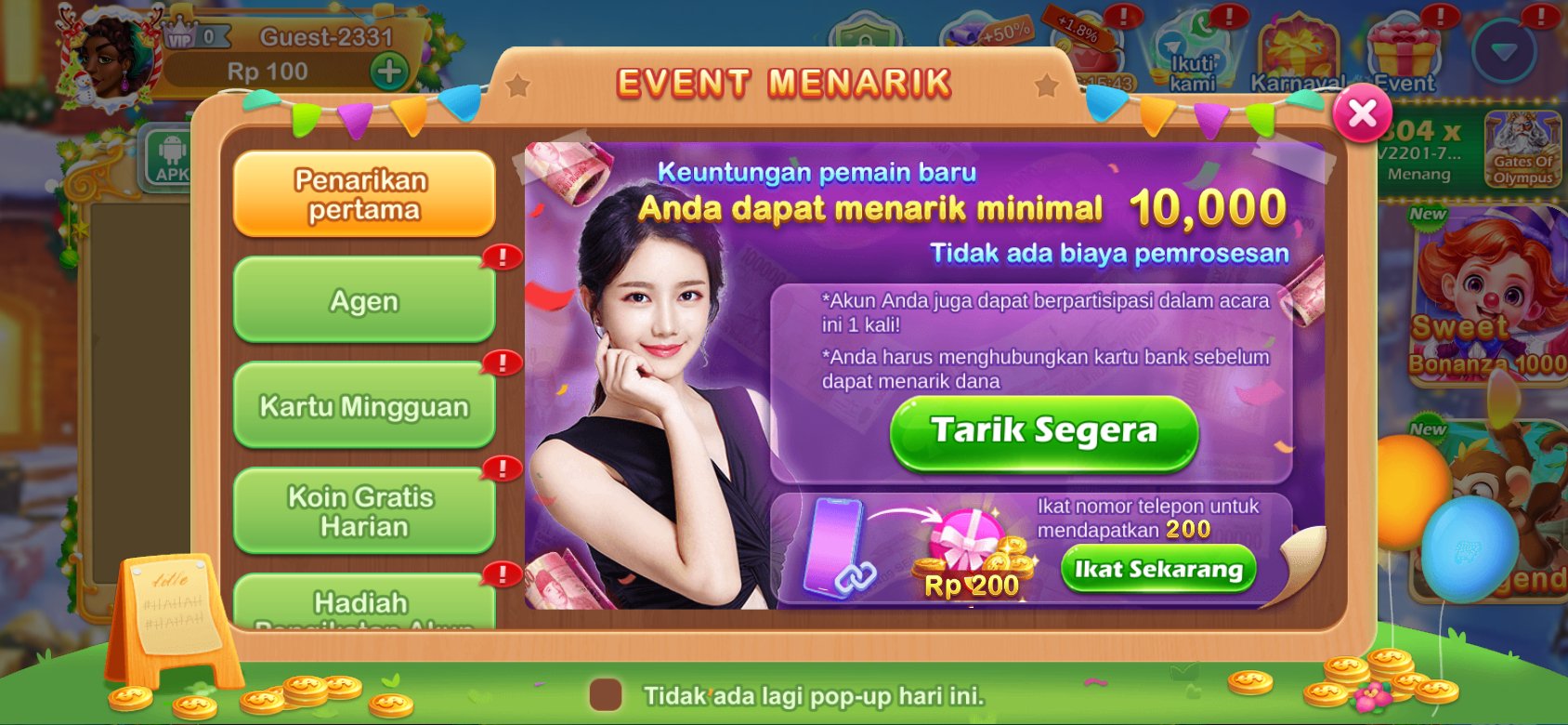 Penarikan cepat tanpa biaya di Rr777 2 4 354 3 untuk pemain baru.
